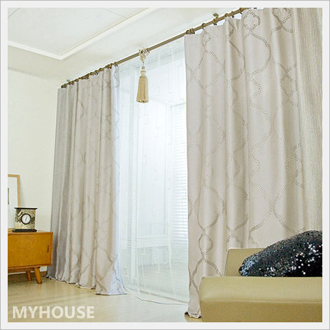MyHouse Curtain the Roy White  Made in Korea